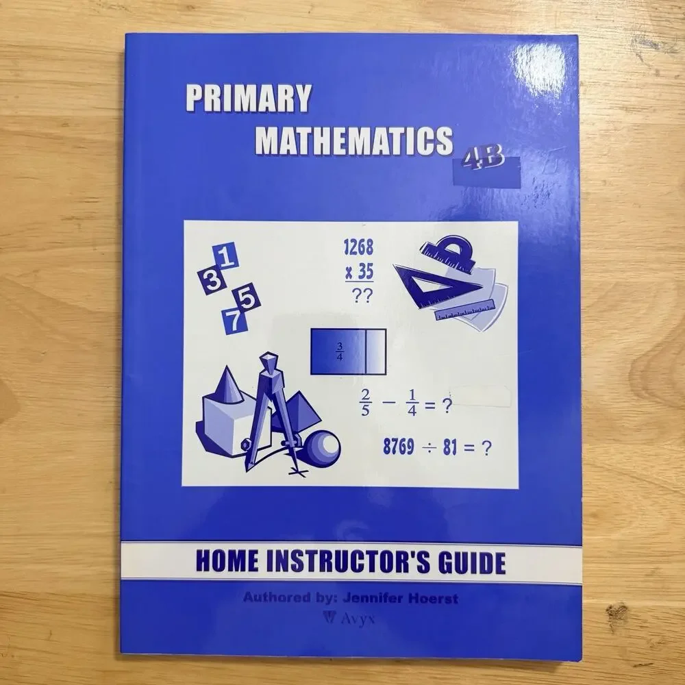 Primary Mathematics 4B Home Instructors Guide Homeschool Paperback Book